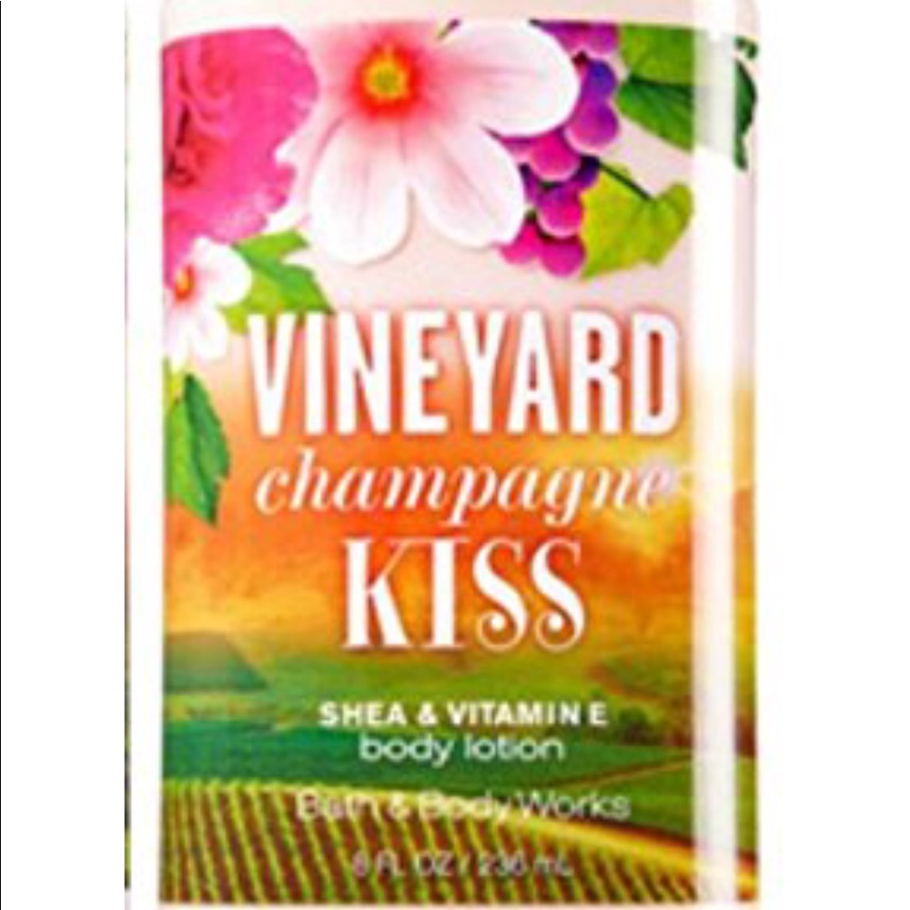 Vineyard Champagne Kiss body lotion.
